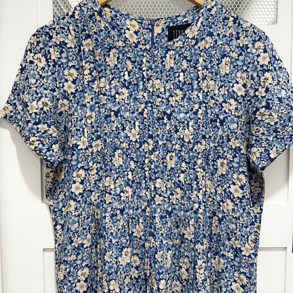 Vintage 90s Teddi Midi Dress Teacher Floral Boho Cottagecore Granny Sweet - Picture 2 of 9